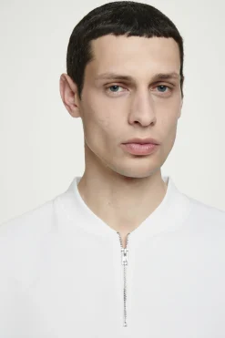 Hot COS BAWEŁNIANY T-SHIRT Z ZAMKIEM