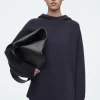 Discount COS BLUZA Z KAPTUREM Z DWUSTRONNEJ MIESZANKI Z WEŁNĄ