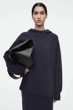 Discount COS BLUZA Z KAPTUREM Z DWUSTRONNEJ MIESZANKI Z WEŁNĄ