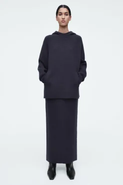 Discount COS BLUZA Z KAPTUREM Z DWUSTRONNEJ MIESZANKI Z WEŁNĄ
