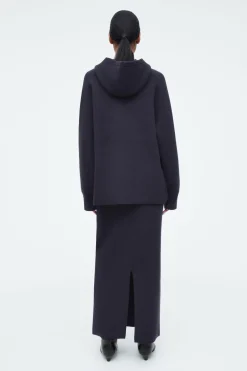 Discount COS BLUZA Z KAPTUREM Z DWUSTRONNEJ MIESZANKI Z WEŁNĄ