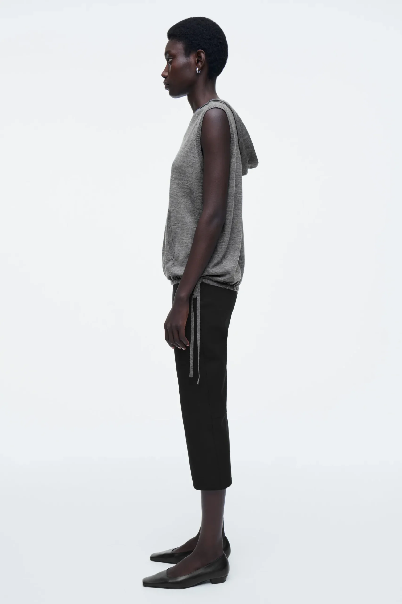 Sale COS BLUZA Z KAPTUREM Z WEŁNĄ MERINO