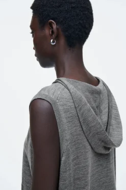 Sale COS BLUZA Z KAPTUREM Z WEŁNĄ MERINO