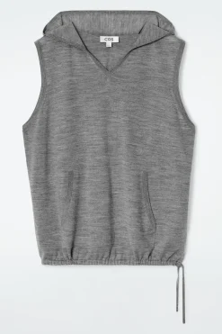 Sale COS BLUZA Z KAPTUREM Z WEŁNĄ MERINO