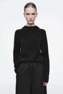 Fashion COS BLUZA Z KAPTUREM ZE SZCZOTKOWANEGO KASZMIRU