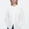 Fashion COS BLUZKA Z MARSZCZONYMI MANKIETAMI