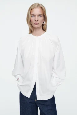 Fashion COS BLUZKA Z MARSZCZONYMI MANKIETAMI