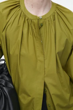 Fashion COS BLUZKA Z MARSZCZONYMI MANKIETAMI
