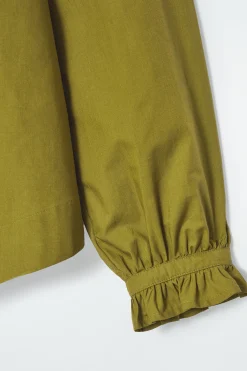 Fashion COS BLUZKA Z MARSZCZONYMI MANKIETAMI