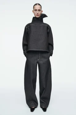 Sale COS BLUZKA Z SUROWEGO JEANSU
