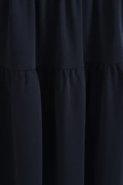 New COS BOATNECK GATHERED MIDI DRESS