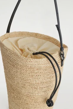New COS BUCKET BAG STRAW