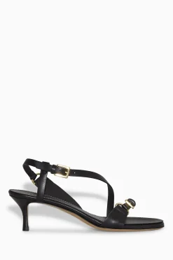 Clearance COS BUCKLED STRAPPY HEELED SANDALS Czarny