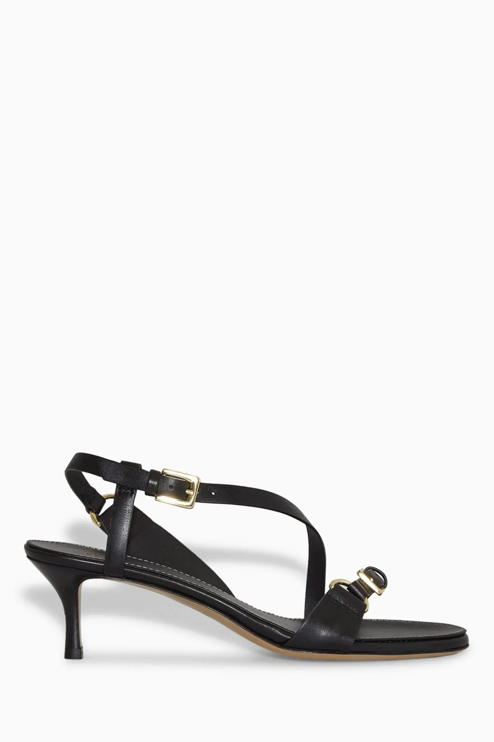 Clearance COS BUCKLED STRAPPY HEELED SANDALS Czarny