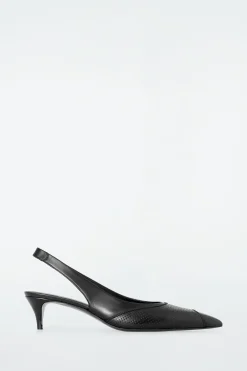 Fashion COS BUTY NA OBCASIE Z PERFOROWANEJ SKÓRY Czarny