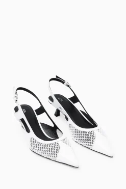 Clearance COS BUTY Z SIATECZKĄ I SPICZASTYM CZUBKIEM NA OBCASIE