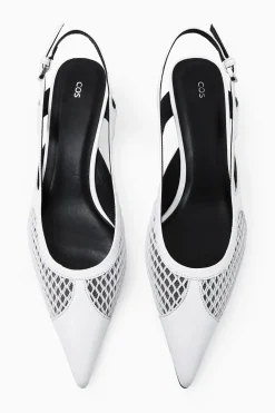 Clearance COS BUTY Z SIATECZKĄ I SPICZASTYM CZUBKIEM NA OBCASIE