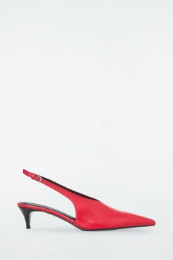 Online COS BUTY ZE SPICZASTYM CZUBKIEM I ODSŁONIĘTĄ PIĘTĄ Czerwony