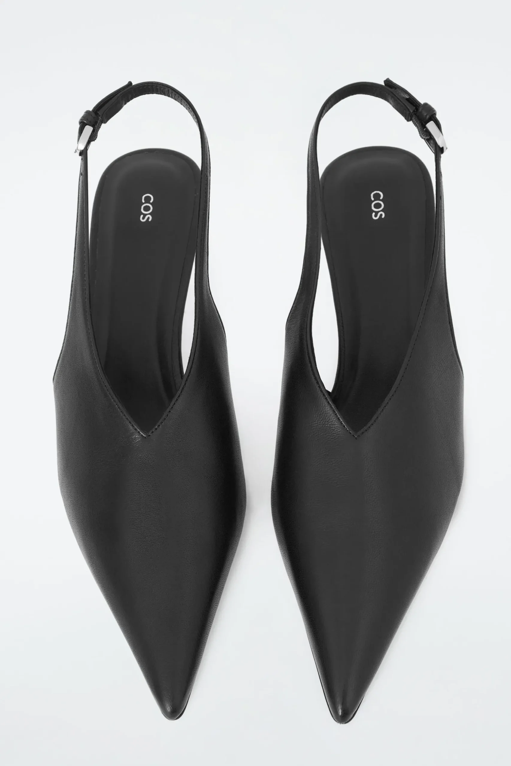 Outlet COS BUTY ZE SPICZASTYM CZUBKIEM I ODSŁONIĘTĄ PIĘTĄ Czarny
