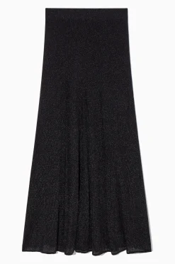 Discount COS BŁYSZCZĄCA PRĄŻKOWANA SPÓDNICA MAXI