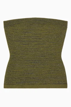 Sale COS BŁYSZCZĄCY TOP BANDEAU O STRUKTURALNEJ POWIERZCHNI