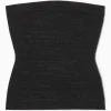 Best COS BŁYSZCZĄCY TOP BANDEAU O STRUKTURALNEJ POWIERZCHNI