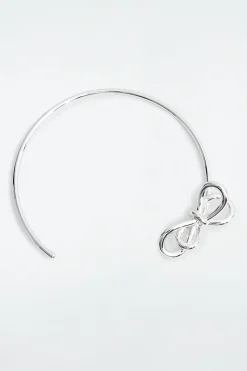Clearance COS CHOKER Z KOKARDKAMI Srebrzysty