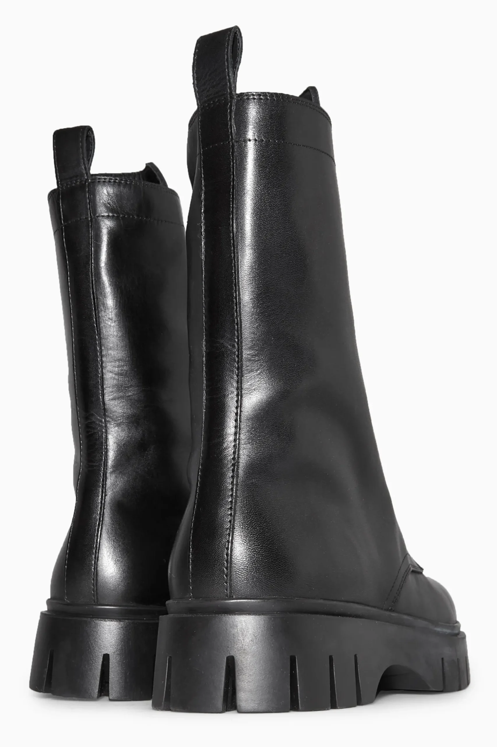 New COS CHUNKY LACEUP BOOTS Black