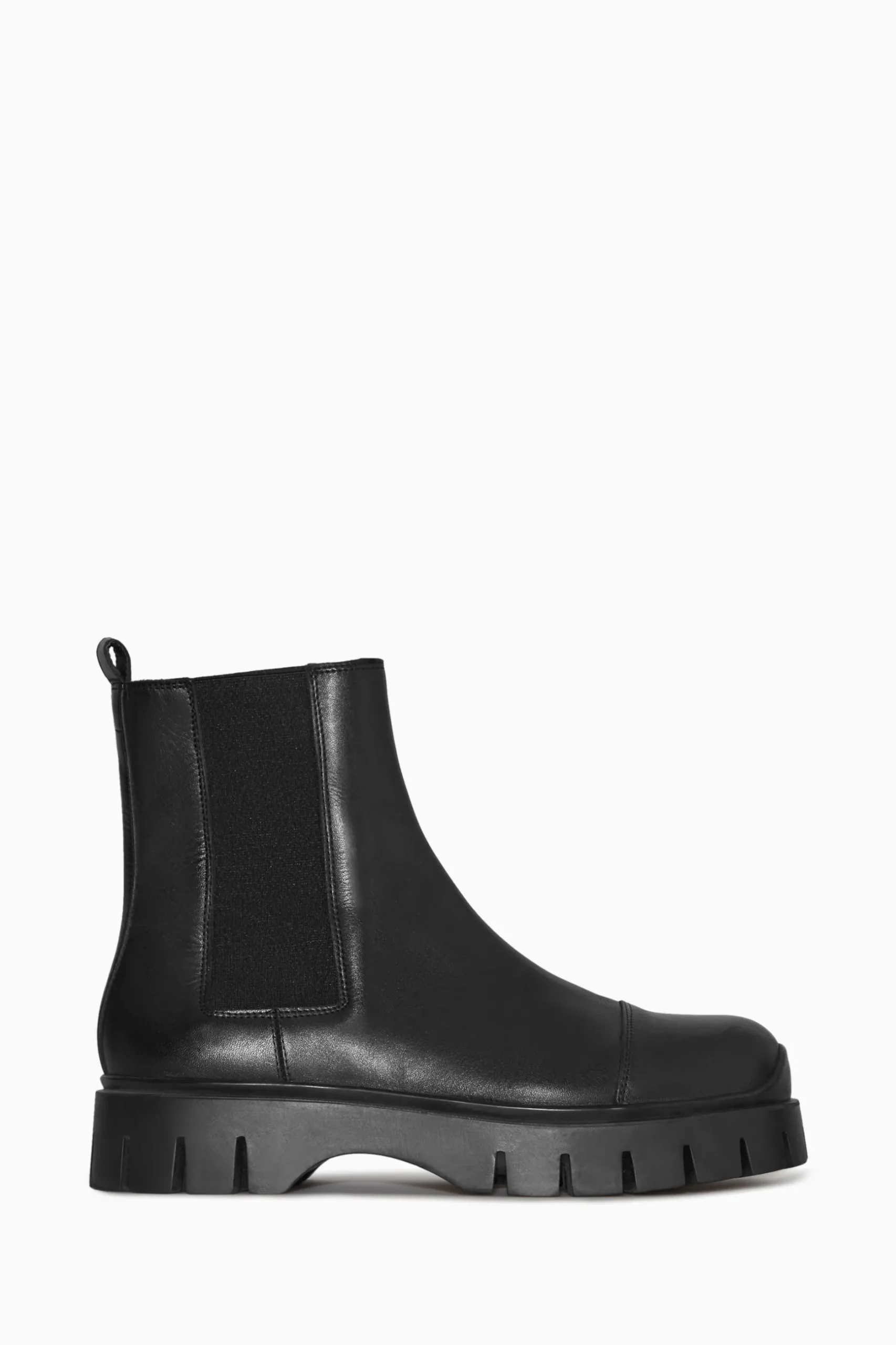 Discount COS CHUNKY LEATHER CHELSEA BOOTS Black