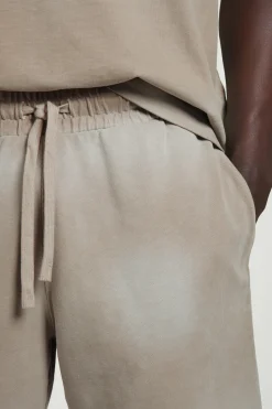 Fashion COS ŚCIĄGANE W TALII SZORTY ZE SPRANEGO DŻERSEJU Szarobrązowy