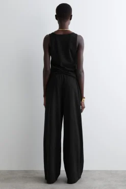Sale COS COTTONLINEN WIDELEG TROUSERS