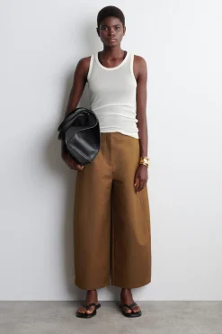 Best COS CROPPED BARRELLEG COTTON TROUSERS