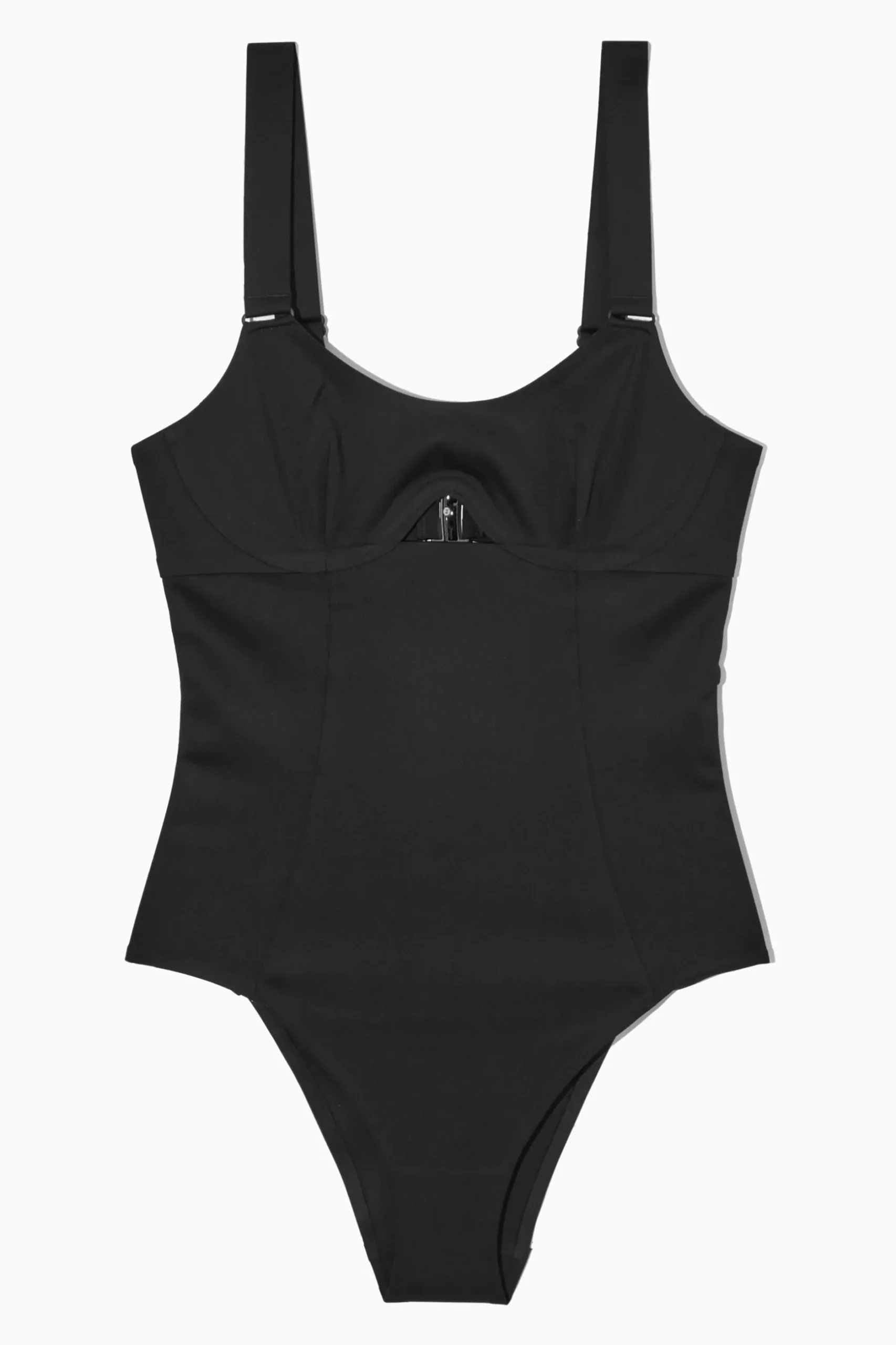 New COS CUTOUT SCOOPNECK SWIMSUIT Black