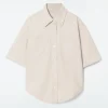New COS DENIMOWA KOSZULA Z KRÓTKIM RĘKAWEM – RELAXED FIT