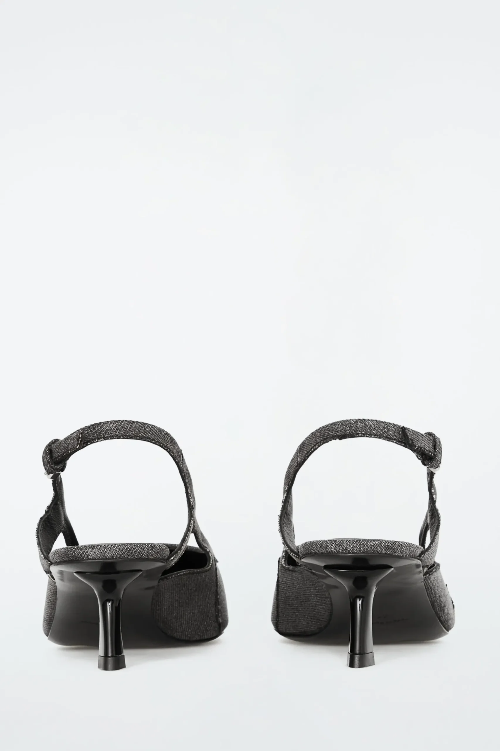 Hot COS DENIMOWE BUTY BEZ PIĘTY NA OBCASACH TYPU KACZUSZKA Szary