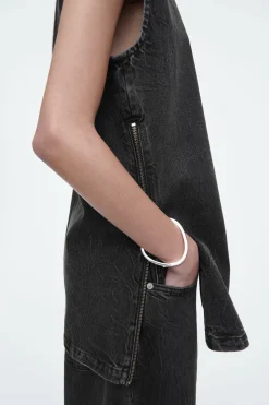 Hot COS DENIMOWY TOP BEZ RĘKAWÓW Z SUWAKAMI