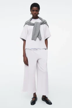 Sale COS DŻERSEJOWA BLUZA Z KRÓTKIM RĘKAWEM