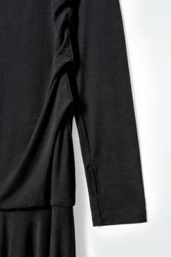 Fashion COS DŻERSEJOWA SUKIENKA MAXI Z OBNIŻONĄ TALIĄ