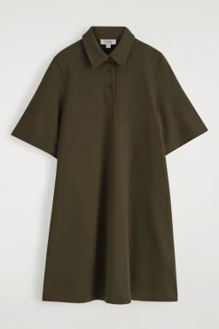 Fashion COS DŻERSEJOWA SUKIENKA MINI TYPU POLO