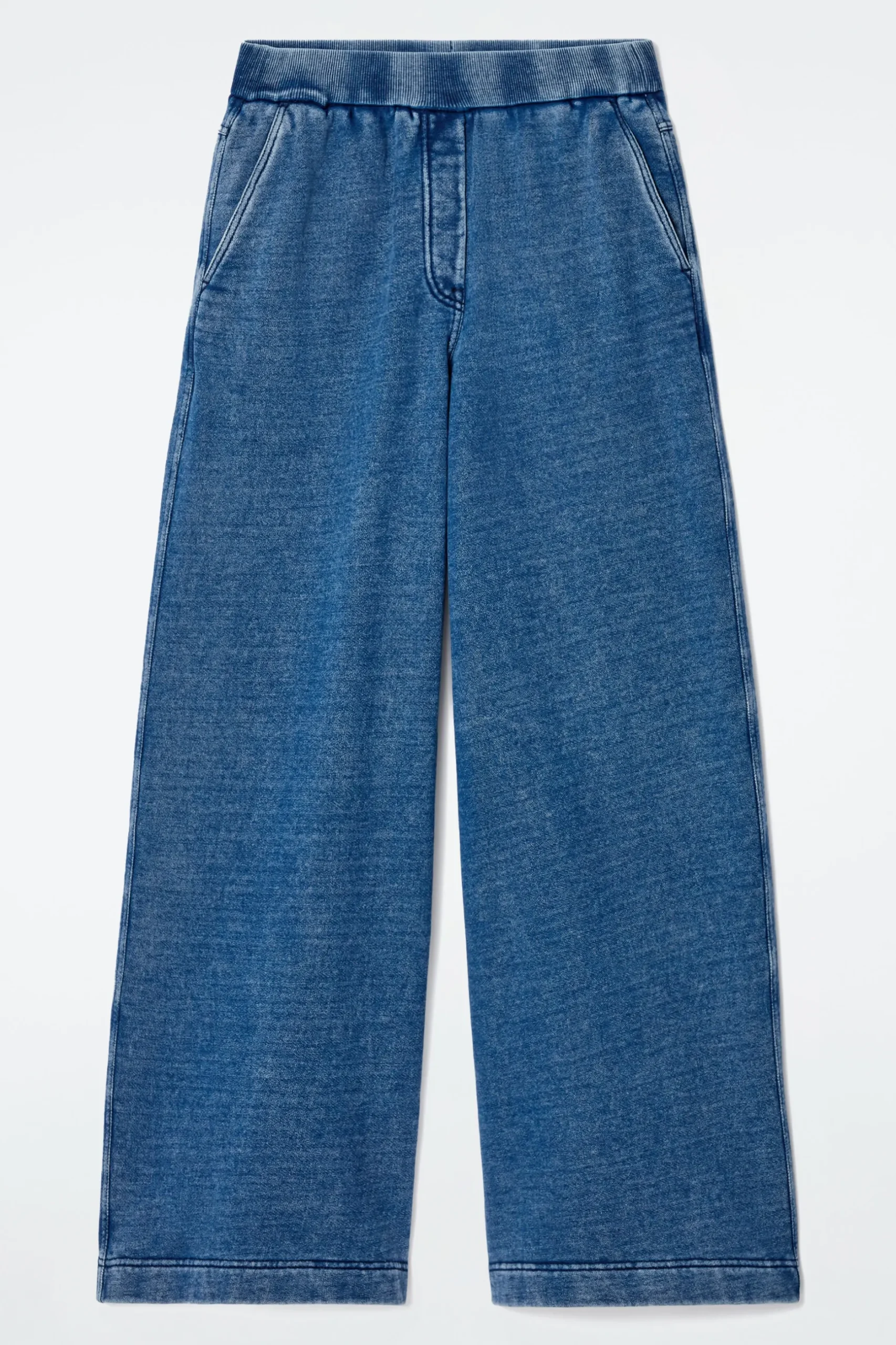 New COS DŻERSEJOWE JOGGERSY W JEANSOWYM KOLORZE