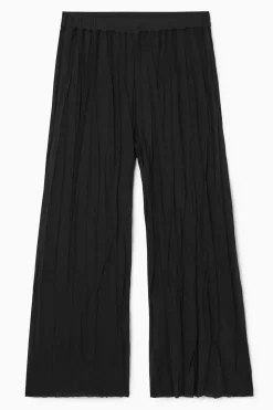 Fashion COS DŻERSEJOWE SPODNIE Z SZEROKIMI NOGAWKAMI