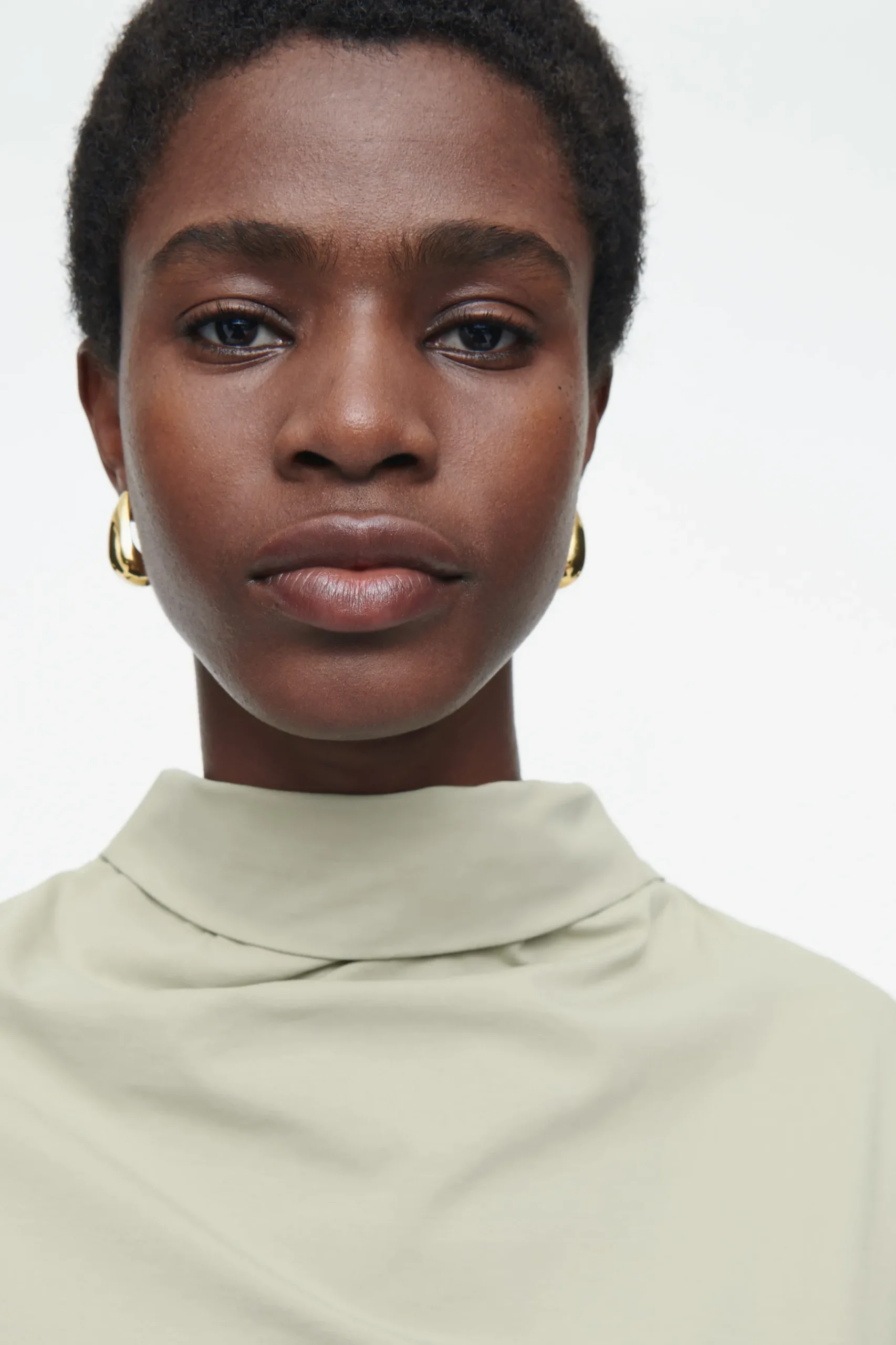 Fashion COS DŻERSEJOWY TOP Z WIĄZANIEM PRZY SZYI