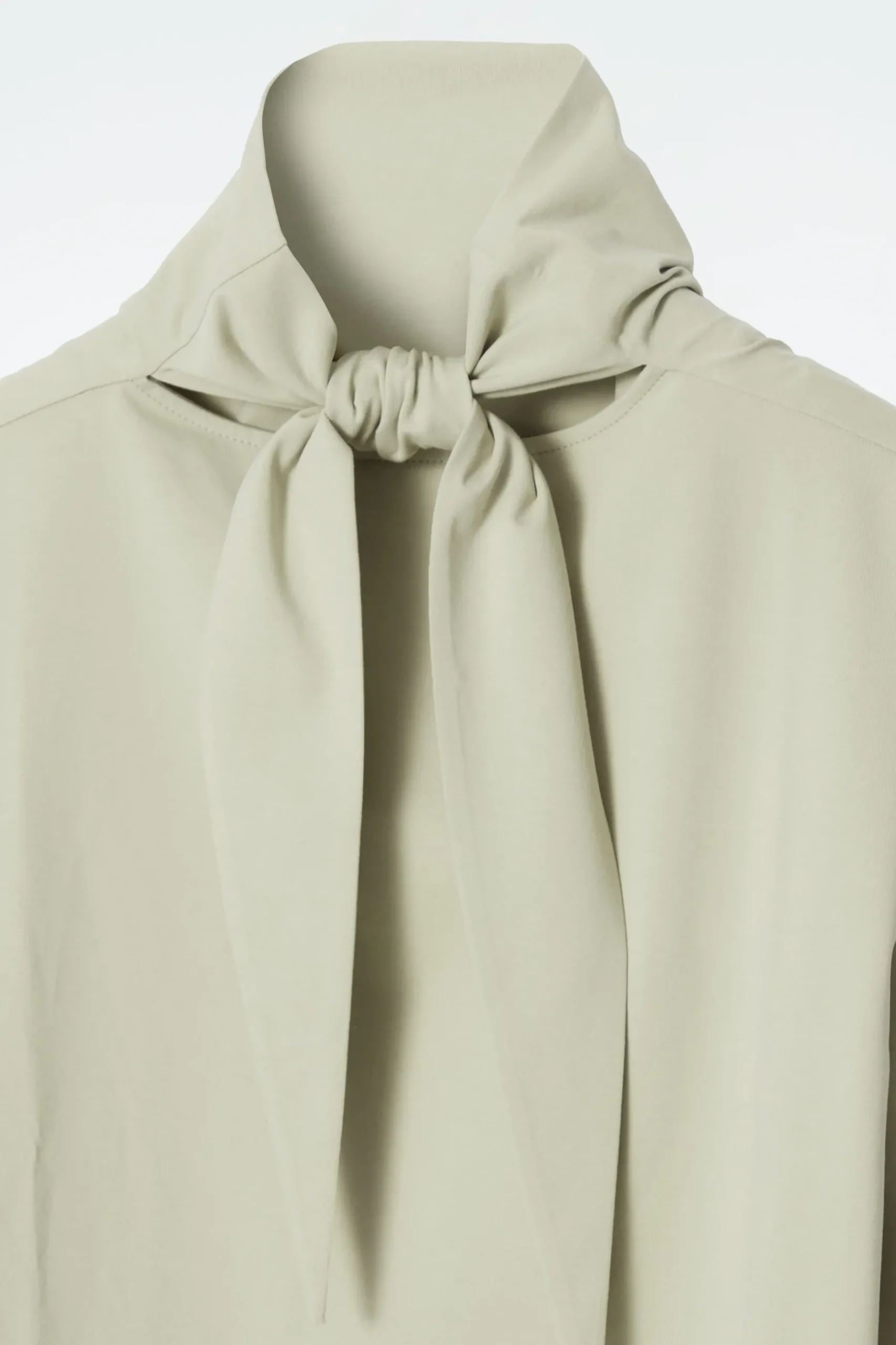 Fashion COS DŻERSEJOWY TOP Z WIĄZANIEM PRZY SZYI