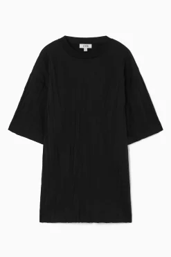 Online COS DŻERSEJOWY T-SHIRT OVERSIZE Z MARSZCZENIAMI