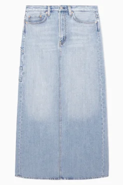 Discount COS DŻINSOWA SPÓDNICA MAXI