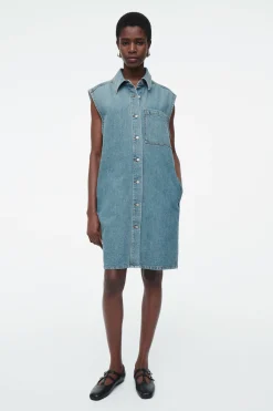 New COS DŻINSOWA SZMIZJERKA MINI BEZ RĘKAWÓW