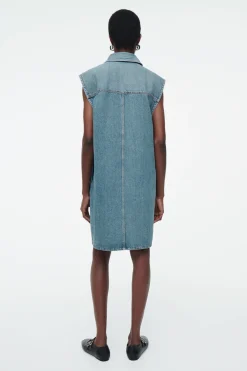 New COS DŻINSOWA SZMIZJERKA MINI BEZ RĘKAWÓW