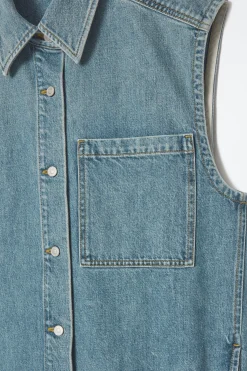 New COS DŻINSOWA SZMIZJERKA MINI BEZ RĘKAWÓW