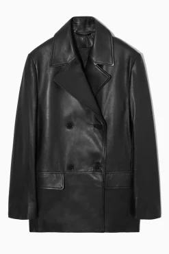 Fashion COS DOUBLEBREASTED LEATHER JACKET