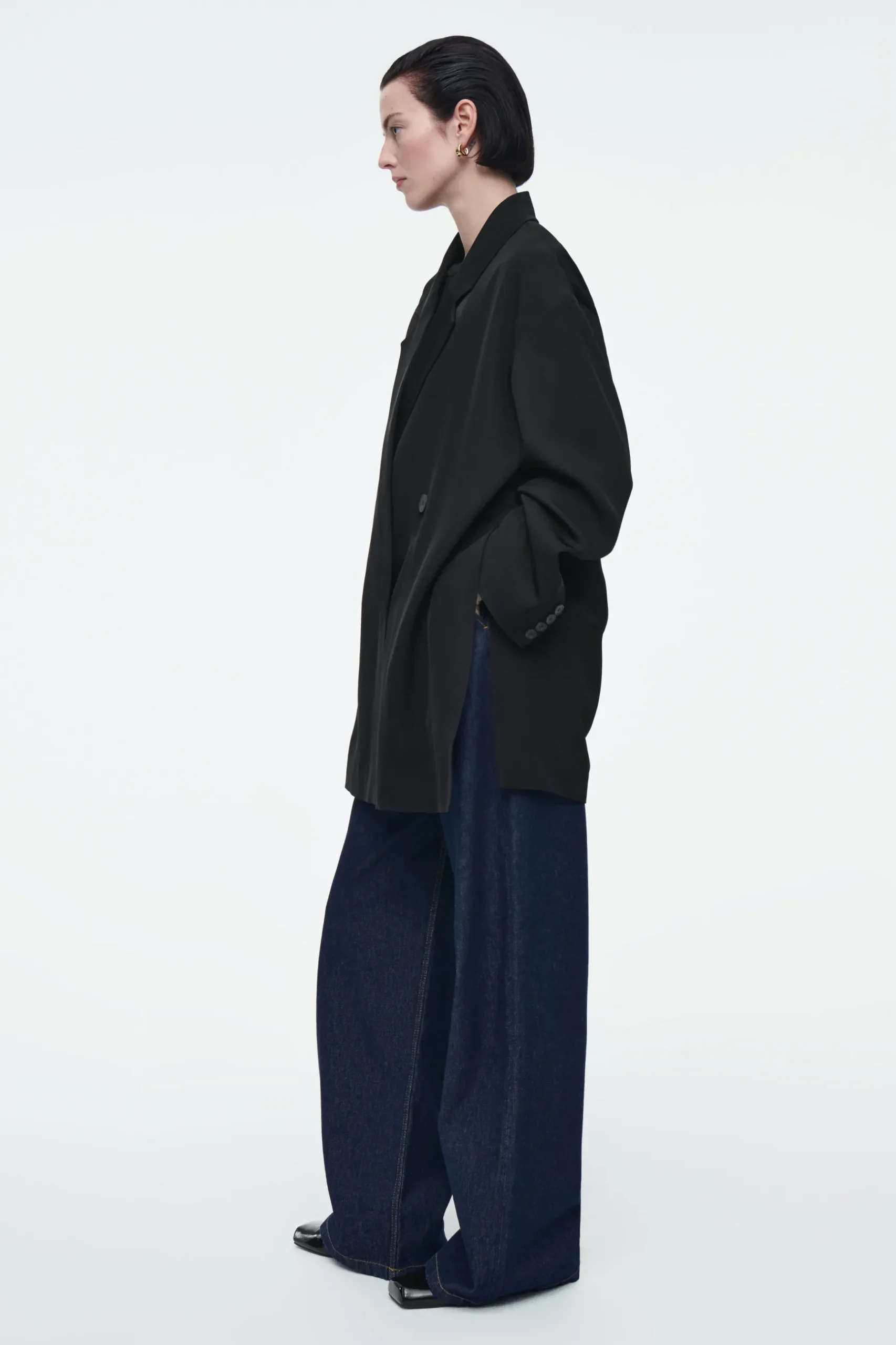 Discount COS DRAPOWANA DWURZĘDOWA MARYNARKA OVERSIZE
